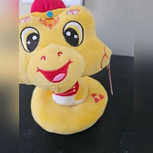 NWT Chinese New Year Yellow Plush Snake Toy